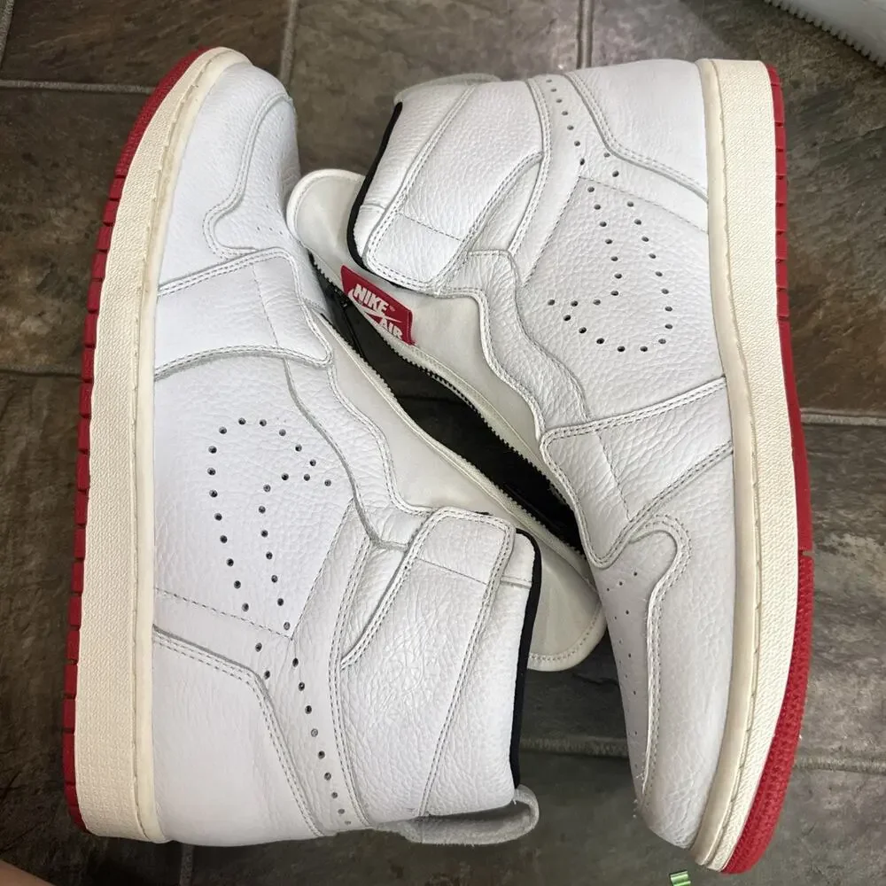 Size 13 - Air Jordan 1 Retro Zip High White University Red LEP